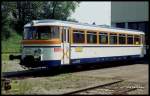 Am 6.7.1991 hatte die SWEG noch MAN Triebwagen im Plandienst. VT 11 sehen wir hier im modernen BW in Neckarbischofsheim.