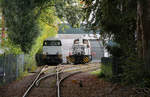 Von öffentlichem Gelände wurden diese beiden Loks fotografiert, die auf den Gleisen des Reuschling-Werks  in Hattingen standen.
