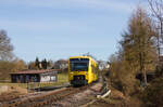 VT363 als RB47 Korntal-Heimerdingen am 12.02.2022 zwischen Münchingen und Schwieberdingen. 