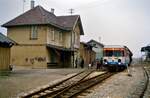 Der Bahnhof Nellingen der WEG-Nebenbahn Amstetten-Laichingen hatte auch schon bessere Tage erlebt.