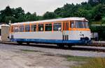 VT 22 (MAN) der Strohgäubahn vor dem Depot Weissach.