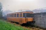 Vor dem Bahnhof Gerstetten (Lokalbahn Amstetten-Gerstetten) war VS 209 (WEG) abgestellt. Der VS wurde nach seiner dortigen  Lagerung  schön wiederhergerichtet. 
Datum: 02.11.1984