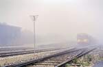 So viel Nebel war am Bahnhof Gerstetten noch nie...