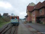 VT 04 der WEG am 27.11.2002 - das Wetter passte zur traurigen Stimmung an der Bahn, die kurz vor der Stilllegung stand...