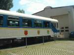 NE 81 VT421 der Wieslauftalbahn am 27.07.2002 im Bw Rudersberg