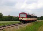 Am 25.6.14 fuhr 626 142 bzw. VT42 bei der HzL auf der KBS768 zwischen Hechingen und Burladingen umher. 
Das Fahrzeug pendelt an Schultagen als Verstärker zwischen diesen beiden Stationen. 