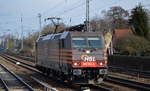 HSL mit 185 594-9 [NVR-Number: 91 80 6185 594-9 D-BRLL) aus Richtung Frankfurt/Oder am 19.02.18 Berlin-Hirschgarten.