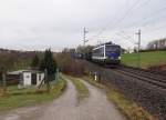 Am 28.01.16 kam die neue IntEgro 155 045-9 (ehem. blaue Press 155 045-9) mit einem Leerholzzug in Jößnitz vorbei.