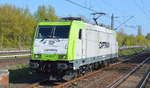 ITL - Eisenbahngesellschaft mbH mit  185 650-9  [NVR-Number: 91 80 6185 650-9 D-ITL] am 17.04.19 Durchfahrt Bf. Berlin-Hohenschönhausen.