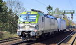 Lokzug von ITL - Eisenbahngesellschaft mbH mit   193 892-7  [Name: Jérôme] (NVR-Nummer: 91 80 6193 892-7 D-ITL) am Haken von  E 186 136  [NVR-Number: 91 80 6186 136-8 D-ITL] am 02.04.19