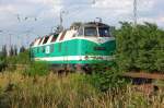 118 001 am 25.06.2007 im Bahnhof Elsterwerda