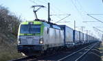 ITL - Eisenbahngesellschaft mbH, Dresden [D] mit  193 895-0  [NVR-Nummer: 91 80 6193 895-0 D-ITL] und AWT  Taschenwagenzug am 24.03.20 Durchfahrt Bf. Wellen Magdeburg.
