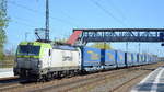 ITL - Eisenbahngesellschaft mbH, Dresden [D] mit  193 892-7  [NVR-Nummer: 91 80 6193 892-7 D-ITL] mit Taschenwagenzug für PKP Cargo International  im Einsatz am 20.04.20 Bf. Saarmund.