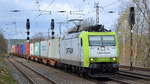 ITL - Eisenbahngesellschaft mbH, Dresden [D] mit  185 541-0  [NVR-Nummer: 91 80 6185 541-0 D-ITL] und Containerzug am 13.04.21 Bf. Saarmund.