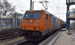 ITL Eisenbahngesellschaft mbH, Dresden [D] mit der ATLU Lok  185 606-1  [NVR-Nummer: 91 80 6185 606-1 D-ATLU] und einem Kesselwagenzug am 19.03.24 Durchfahrt Bahnhof Magdeburg-Neustadt.