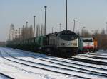 250 006-4 und 285 109-5 der ITL haben Dienstfrei am Nachmittag des 10.01.09.