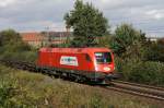 1116 239 mit einem Container Zug in Hannover Limmer