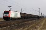 ITL 185 649-1 mit Schttgut - Ganzzug VTG France Richtung Regensburg, KBS 880 Nrnberg - Passau, fotografiert bei Mangolding am 01.03.2011