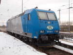 Die Blaue ITL Lok 185 524,am 09.Januar 2017,in Mukran.
