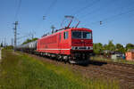 LEG 250 247 am 07.06.2023 mit Kesselzug in Stralsund am Abzweig Srg.
