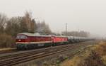 132 109-0 und 232 416-8 (LEG) mit DGS 95430 am 23.11.16 zu sehen in Marktredwitz.