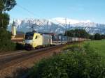 Es 64-013 mit einem KLV-zug am 7.08.2008 bei Niederaudorf