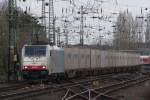 186 102(Lokomotion) mit dem EWALS Zug nach Mnchen in Mnchengladbach Hbf am 27.03.2010 um 12:57 Uhr