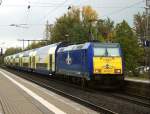 146 521 verlsst am 06.Oktober 2011 mit dem ME 82832 nach Uelzen den Bahnhof Sarstedt mit 20 min.
