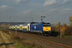 46 521-0 (Metronom-Leilok) am 30.Oktober mit ME 82830 schiebend von Gttingen nach Uelzen, unterhalb der Marienburg bei Burgstemmen. 10.5.13