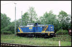 MWB V 1203 am 8.5.2002 im Bahnhof Hasbergen.