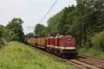 204 354-5 (MTEG) fhrt am 28. Juli 2011 um 12:32 Uhr zusammen mit einer weiteren 204er und einem Gterzug durch Ahlten