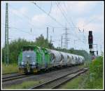 Zwei G6 aus dem Hause Vossloh durften am 7.8.14 den Sodaexpress nach Düsseldorf Reisholz ziehen.
Aufgenommen bei Ratingen an der Ratinger Westbahn.
