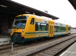 VT 650.52 der ODEG am 21.06.2007 im Bahnhof von Parchim  nach Neustrelitz