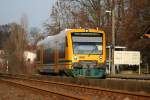 VT 650 steht im Bf. Hagenow Stadt 12/2006