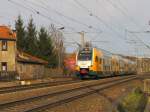 ODEG ET 445.112 als DPE 20346  Weihnachtsexpress  von Berlin-Lichtenberg nach Eisenach, am 05.12.2015 in Erfurt-Bischleben.