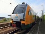 Im Bahnhof Doberlug- Kirchhain steht am 21. Mai 2016 ET 445.103 der ODEG als Sonderzug DPE 13486 in Richtung Dresden / Bad Schandau.