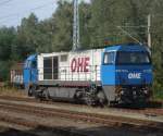 G2000 BB von OHE(Osthannoversche Eisenbahnen AG)abgestellt im Bahnhof Rostock-Bramow.Sie wird morgen wieder nach Stendal-Niedergrne zurck fahren.Aufgenommen am 10.09.09  