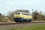 218 472 der Power Rail rollte am 15.04.21 allein durch Braschwitz Richtung Halle(S).