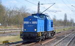 PRESS - Eisenbahn-Bau- und Betriebsgesellschaft Pressnitztalbahn mbH, Jöhstadt mit  204 009-9  [NVR-Nummer: 98 80 3202 439-6 D-PRESS] am 29.03.22 Durchfahrt Bf.