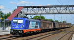 Raildox GmbH & Co. KG, Erfurt [D] mit  187 318-1  [NVR-Nummer: 91 80 6187 318-1 D-RDX] und Ganzzug Schiebewandwagen am 16.06.20 Bf. Saarmund.