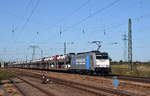 186 436 führte für HSL einen Autozug durch Weissig Richtung Dresden.