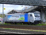 Railpool - Lok 91 80 6 187 008-8 abgestellt in Pratteln am 02.04.2024 .. Standort des Fotografen ausserhalb der Geleisanlagen