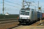 Railpool 185 692 - Linz Ebelsberg - mit einem gemischten Güterzug am Hacken - 21.5.2014