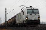 193 813-3 Railpool bei Reundorf am 08.01.2015.