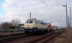 Railsystems RP 218 489-3 + 363 170-2 waren am 14.02.2020 in Erfurt Ost vermutlich von Leipzig nach Gotha unterwegs.