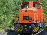 RBH  577 , eine Lokomotive des Herstellers Krauss-Maffei vom Typ M700C war Anfang August 2018 in Hattingen abgestellt.