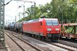 RBH 145 070-9 in Hamburg Harburg am 16.07.19 vom Bahnsteig aus fotografiert