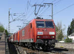 145 054-3 Doppeltraktion, RBH-Güterzug durch Remagen -20.04.2019