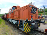 RBH  578  ist eine Diesellokomotive des Herstellers Krauss-Maffei vom Typ M700C. (Eisenbahnmuseum Bochum-Dahlhausen, Juni 2019)