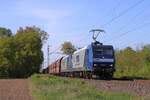 145 064-2 (RBH Logistics) und 145 034-5 zusammen mit einem Kohlezug in Ratingen Lintorf, 28.